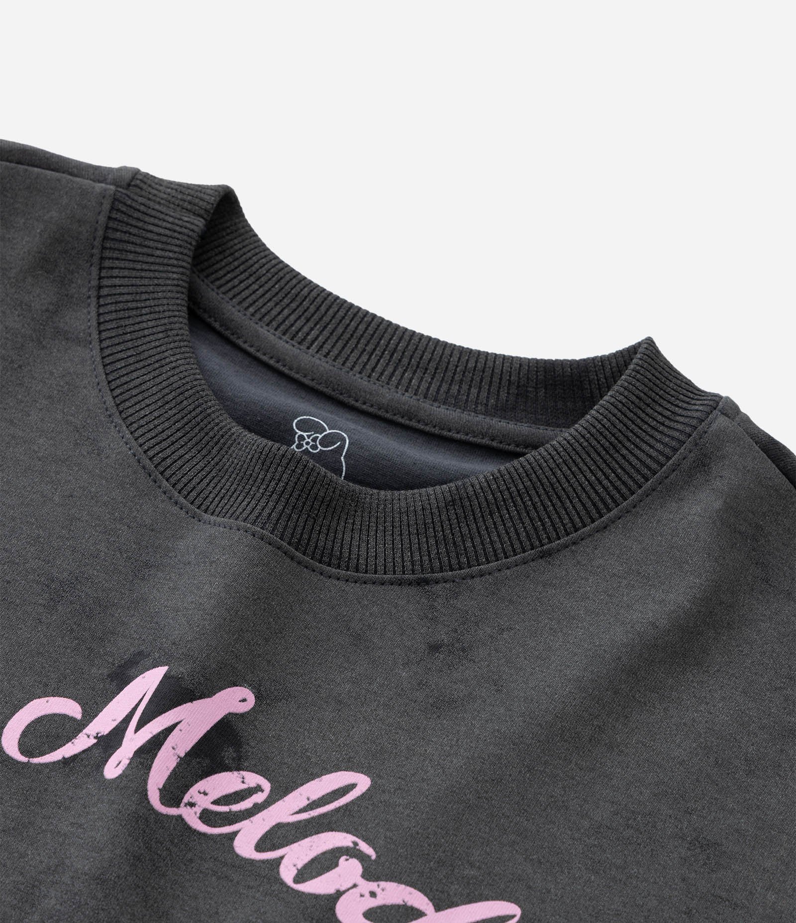 Camiseta Oversized Infantil Marmorizada My Melody - Tam 5 a 14 Anos Cinza 4