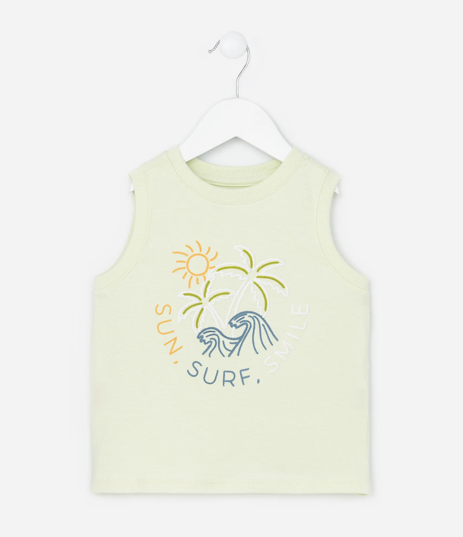 Regata infantil com Estampa Praia - Tam 1 a 6 Anos Verde 2