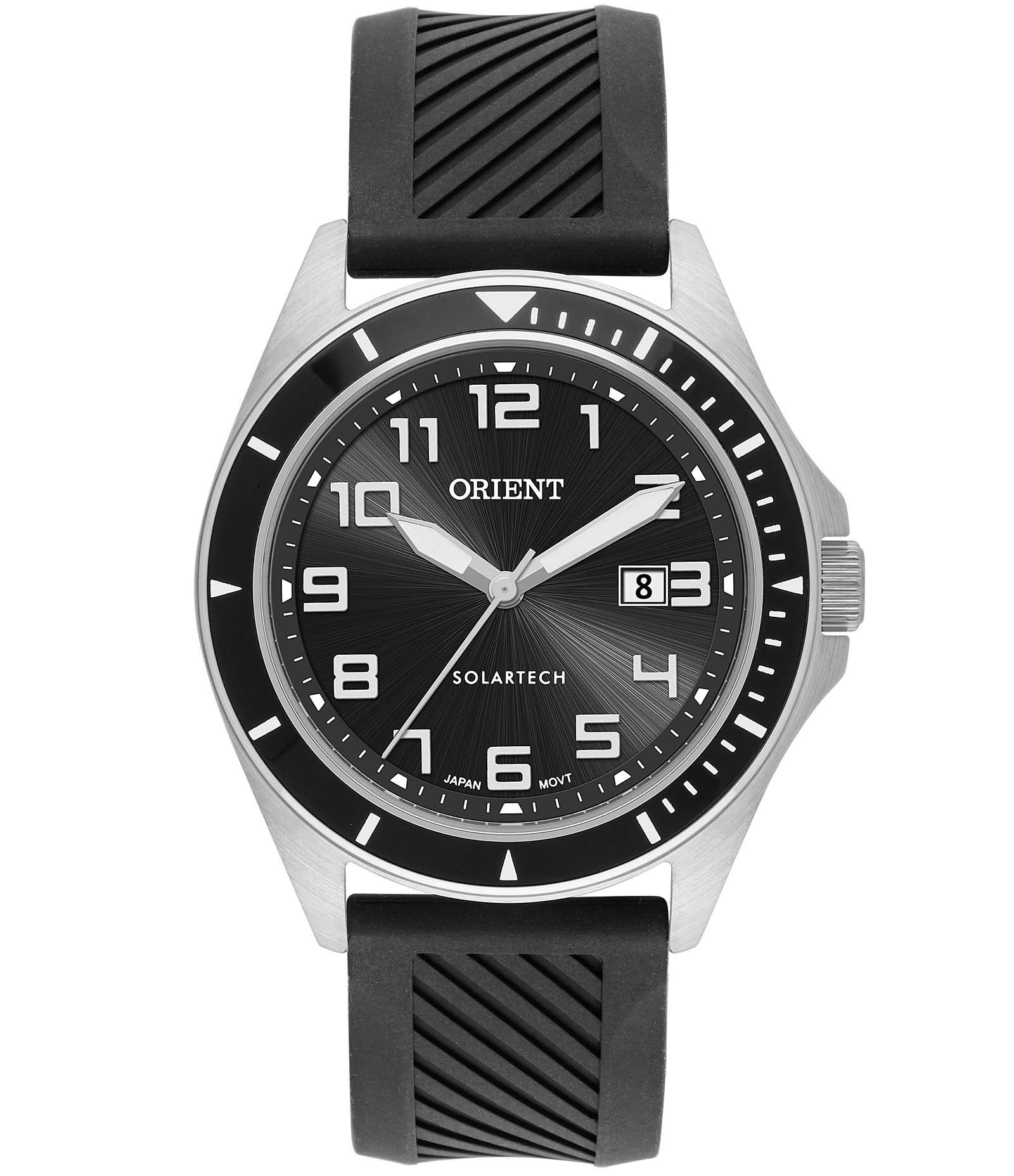 Relógio Analógico Solartech Masculino Orient Prata 4