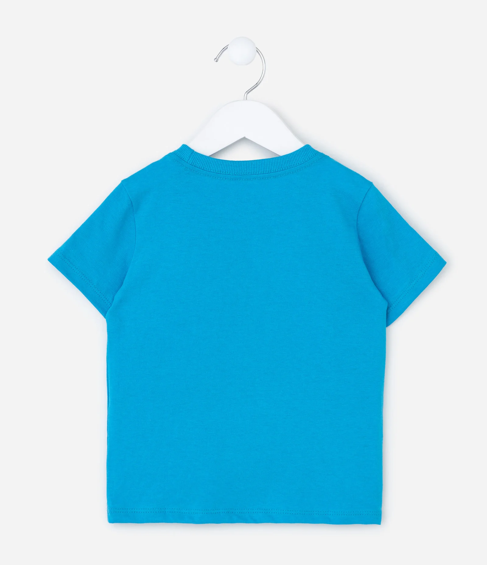 Camiseta Infantil com Estampa Relevo de Dinos - Tam 1 a 6 anos Azul 3