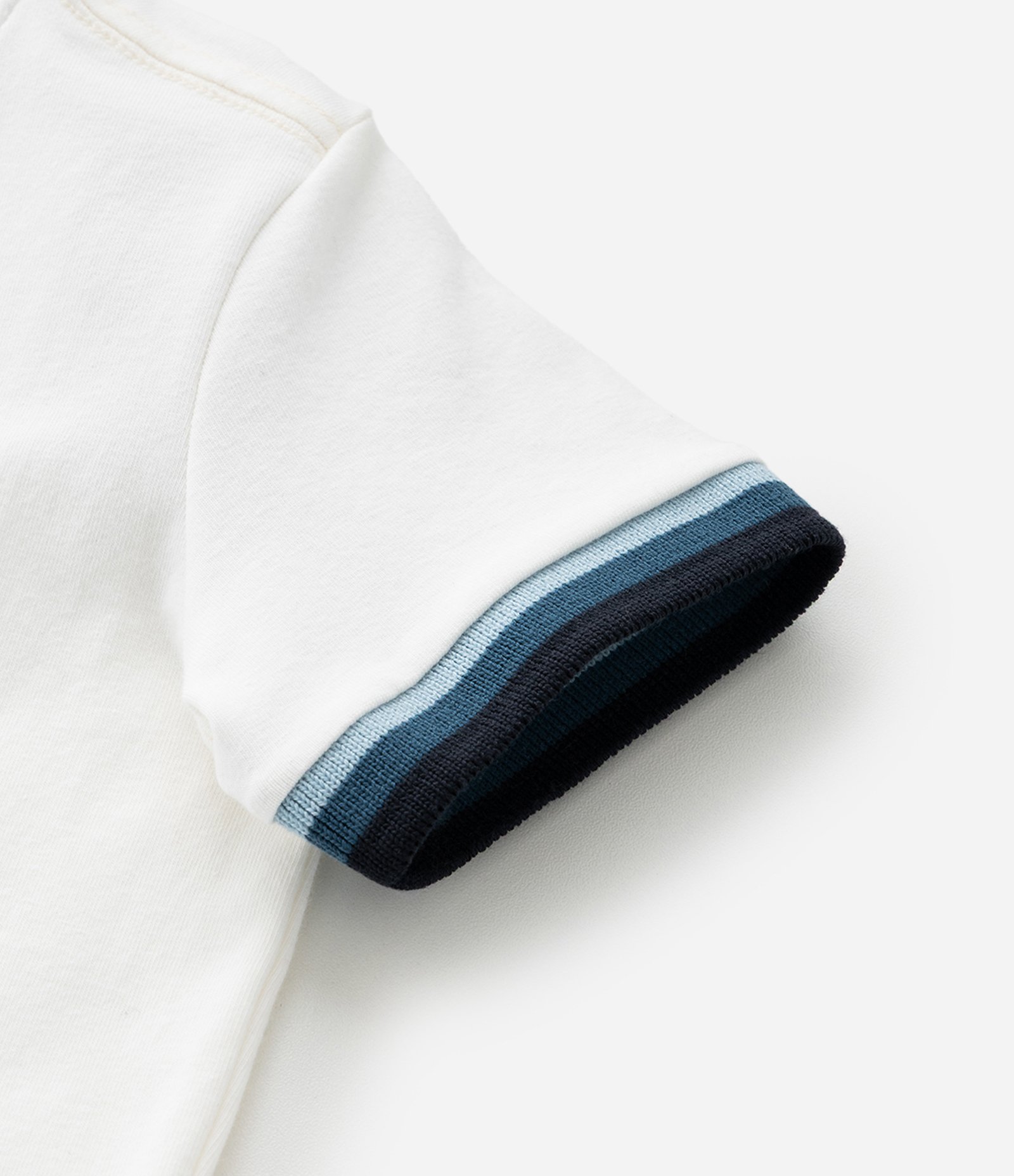 Camiseta Infantil com Viés Contrastante em RIbana - Tam 1 a 6 Anos Branco 4