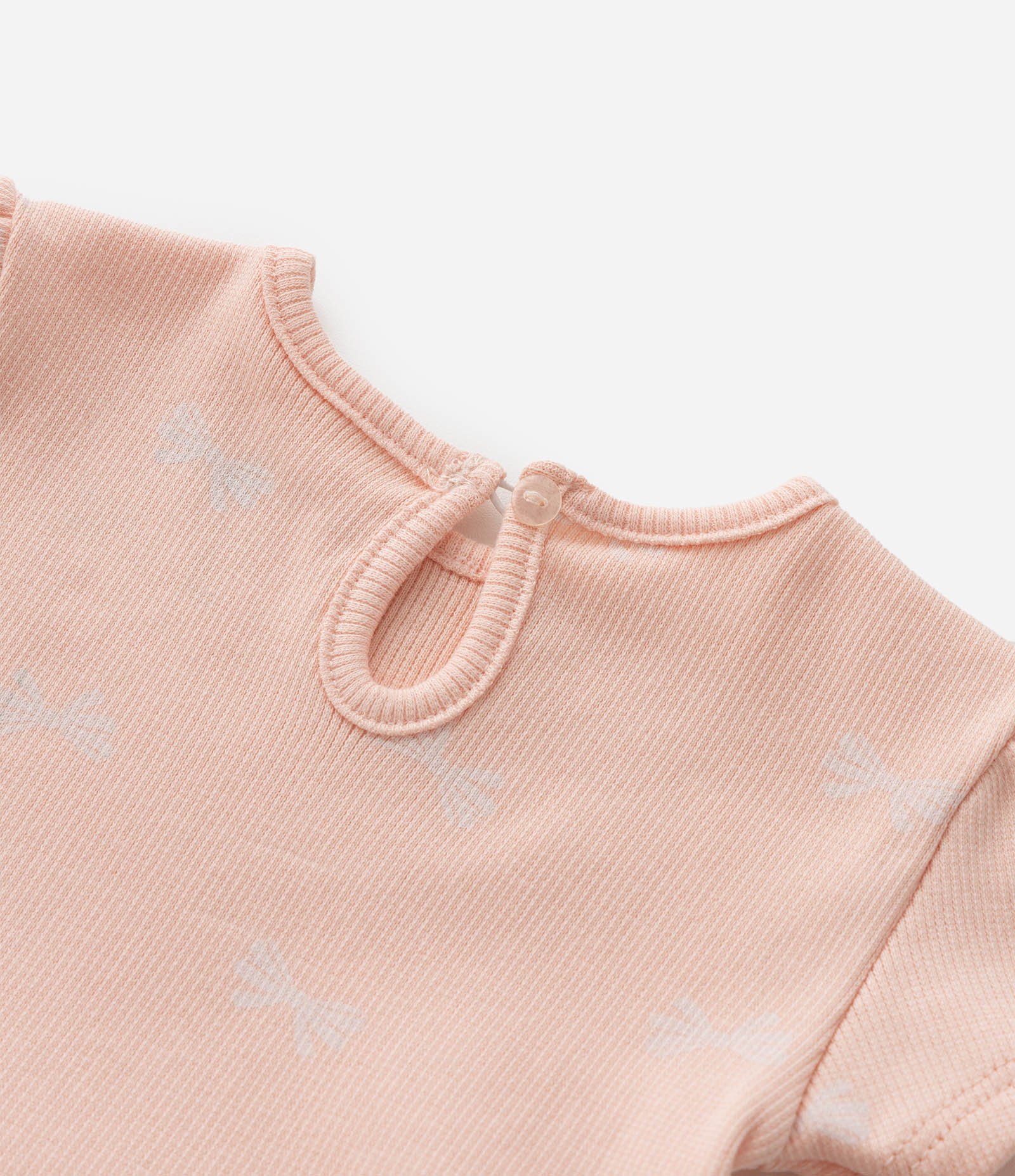 Conjunto Body e Calça com Estampa de Laços - Tam 0 a 18 Meses Laranja 10