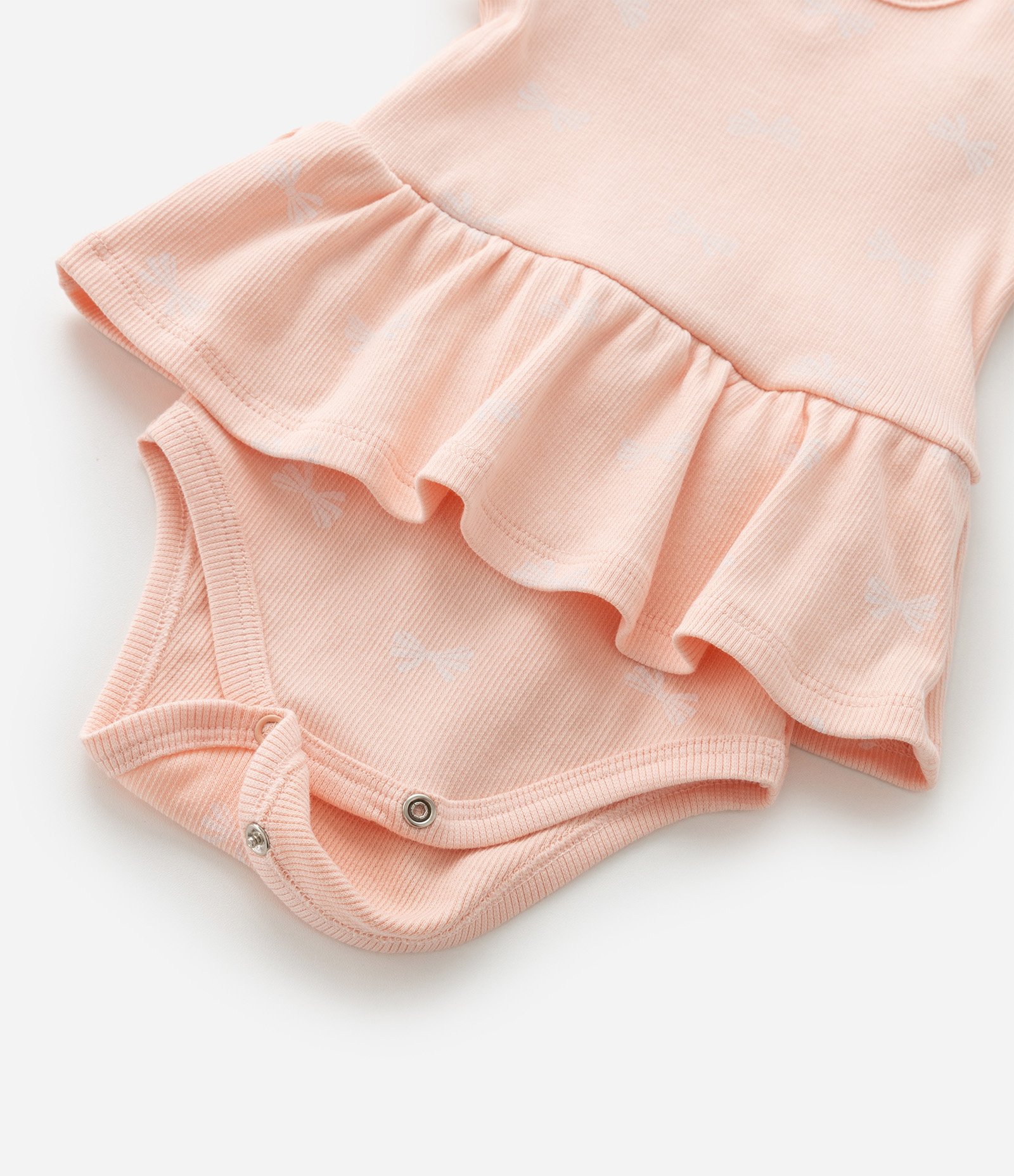 Conjunto Body e Calça com Estampa de Laços - Tam 0 a 18 Meses Laranja 12