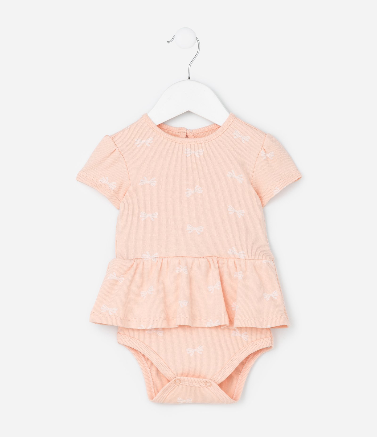 Conjunto Body e Calça com Estampa de Laços - Tam 0 a 18 Meses Laranja 3