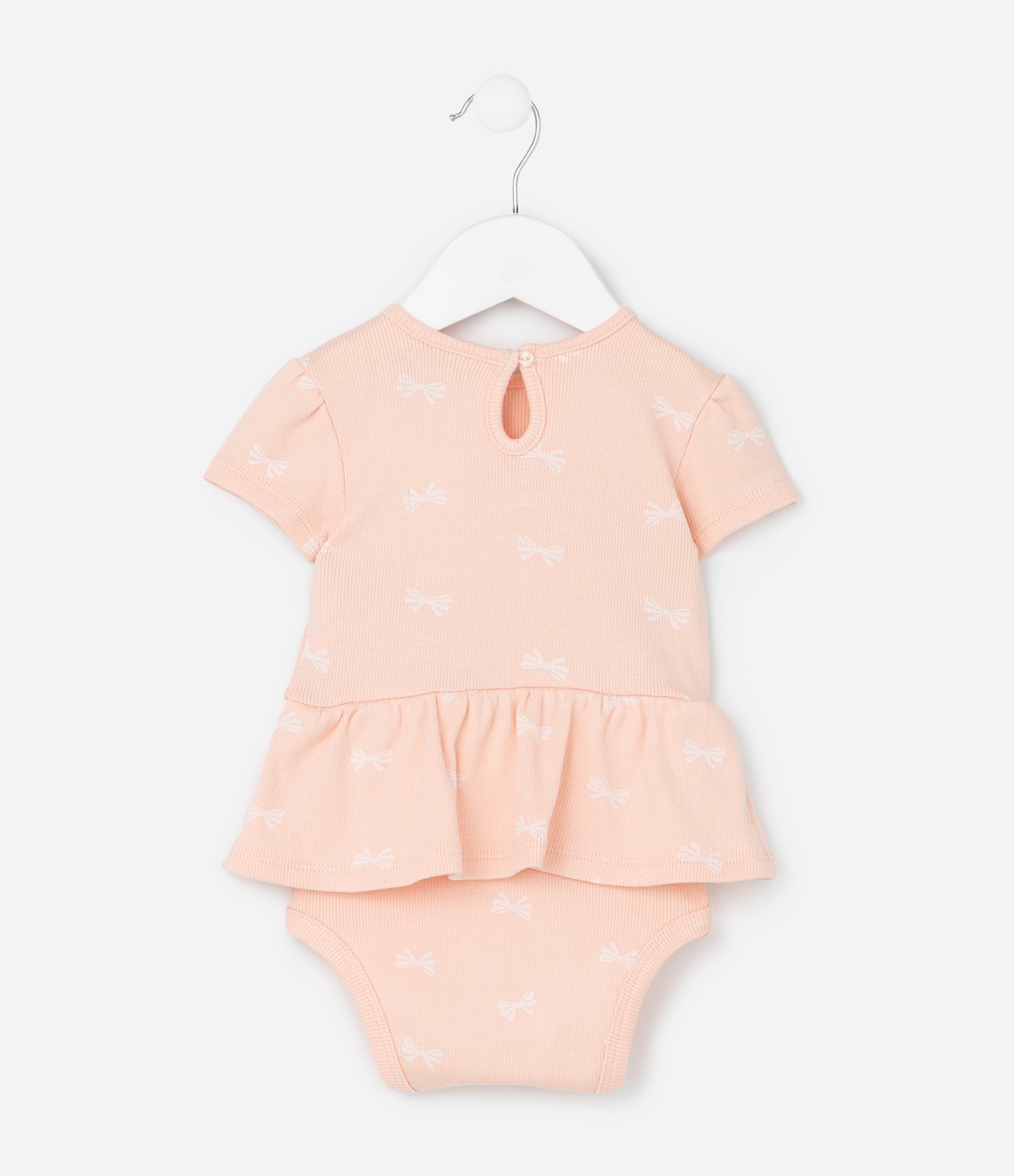Conjunto Body e Calça com Estampa de Laços - Tam 0 a 18 Meses Laranja 4
