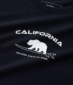 Camiseta Infantil com Estampa Urso California - Tam 5 a 14 Anos