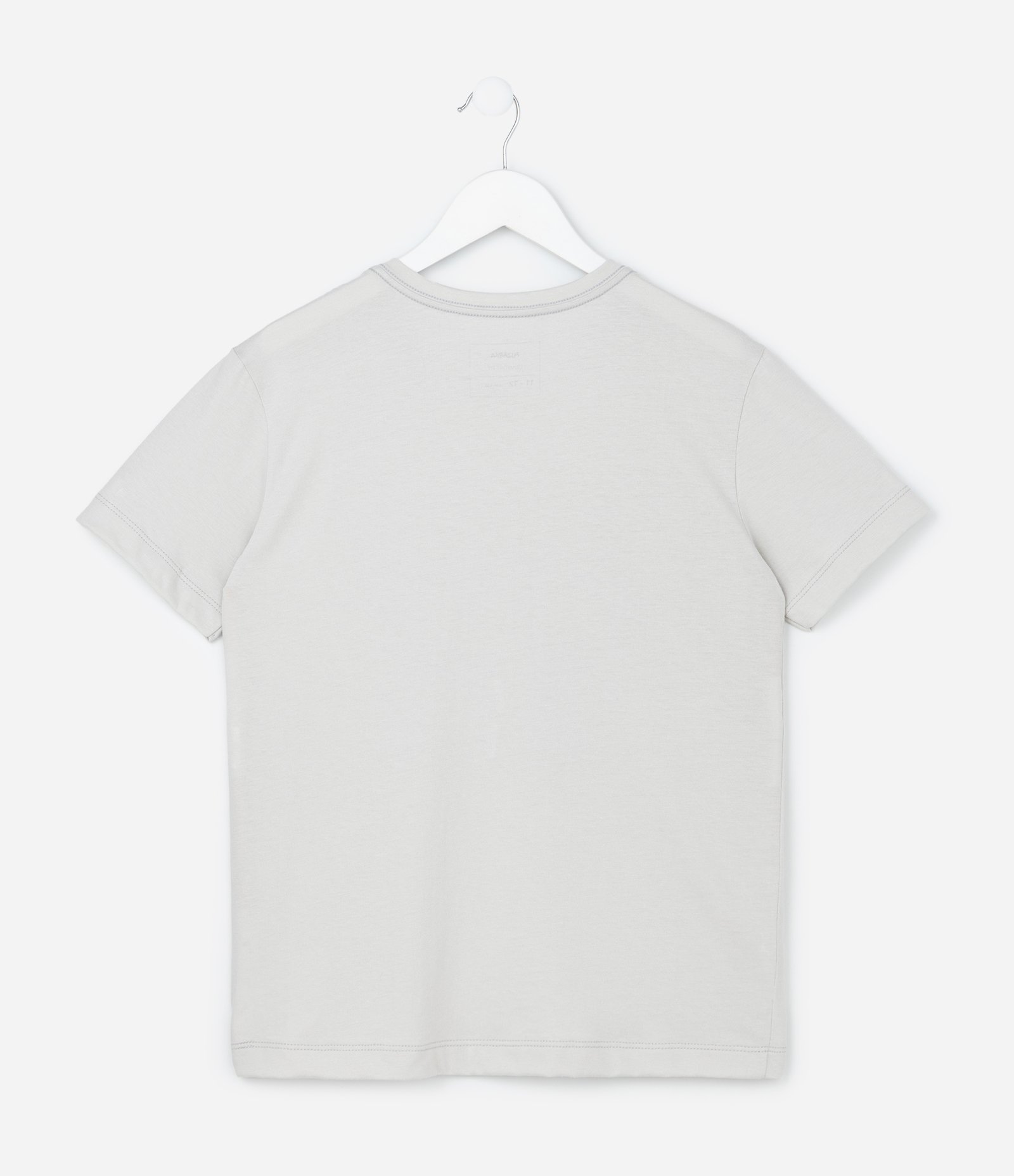 Camiseta Infantil com Lettering Brooklyn 82 - Tam 5 a 14 Anos Cinza 2