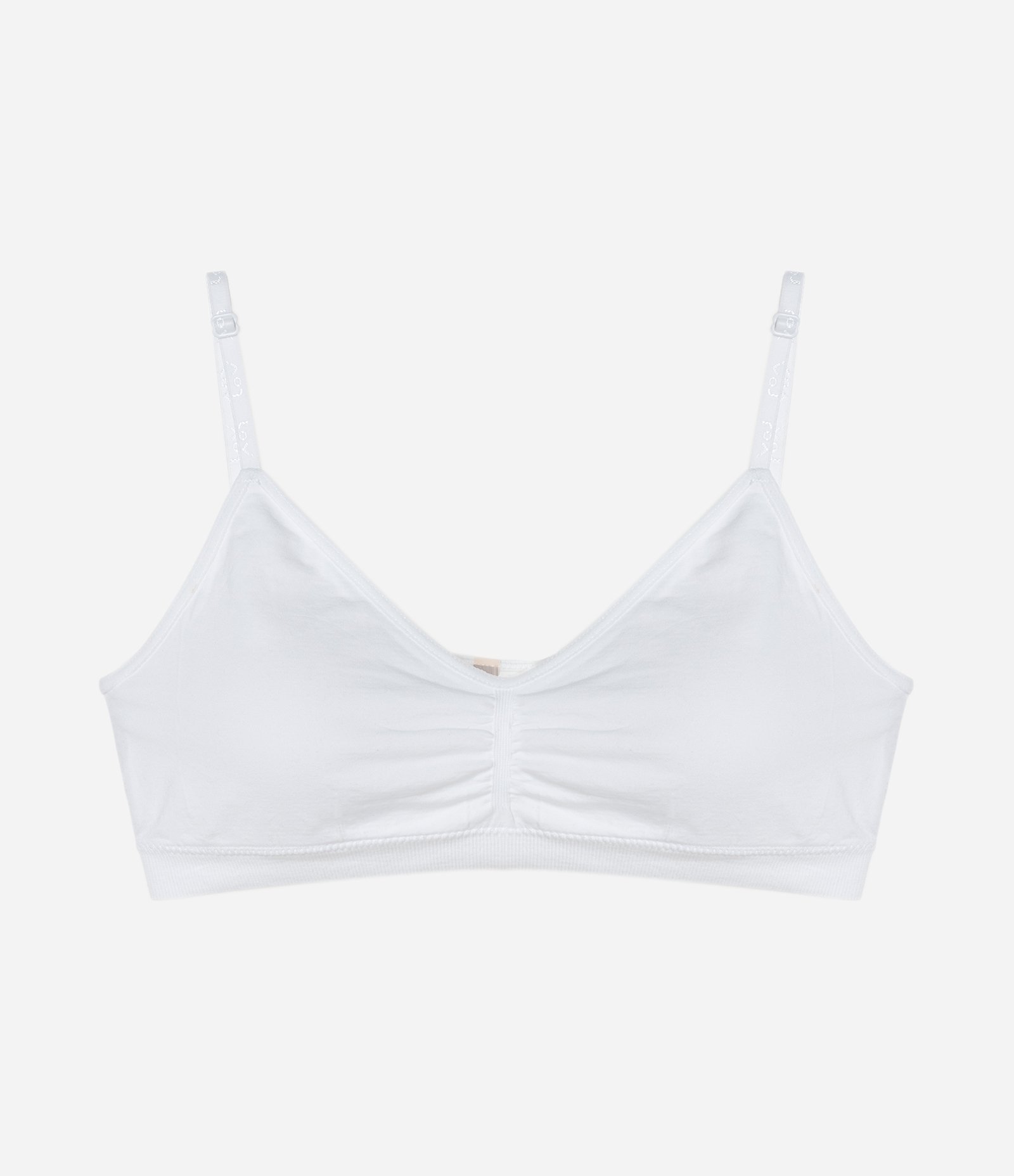 Sutiã Top em Poliamida Seamless com Bojo Removivel Branco 1