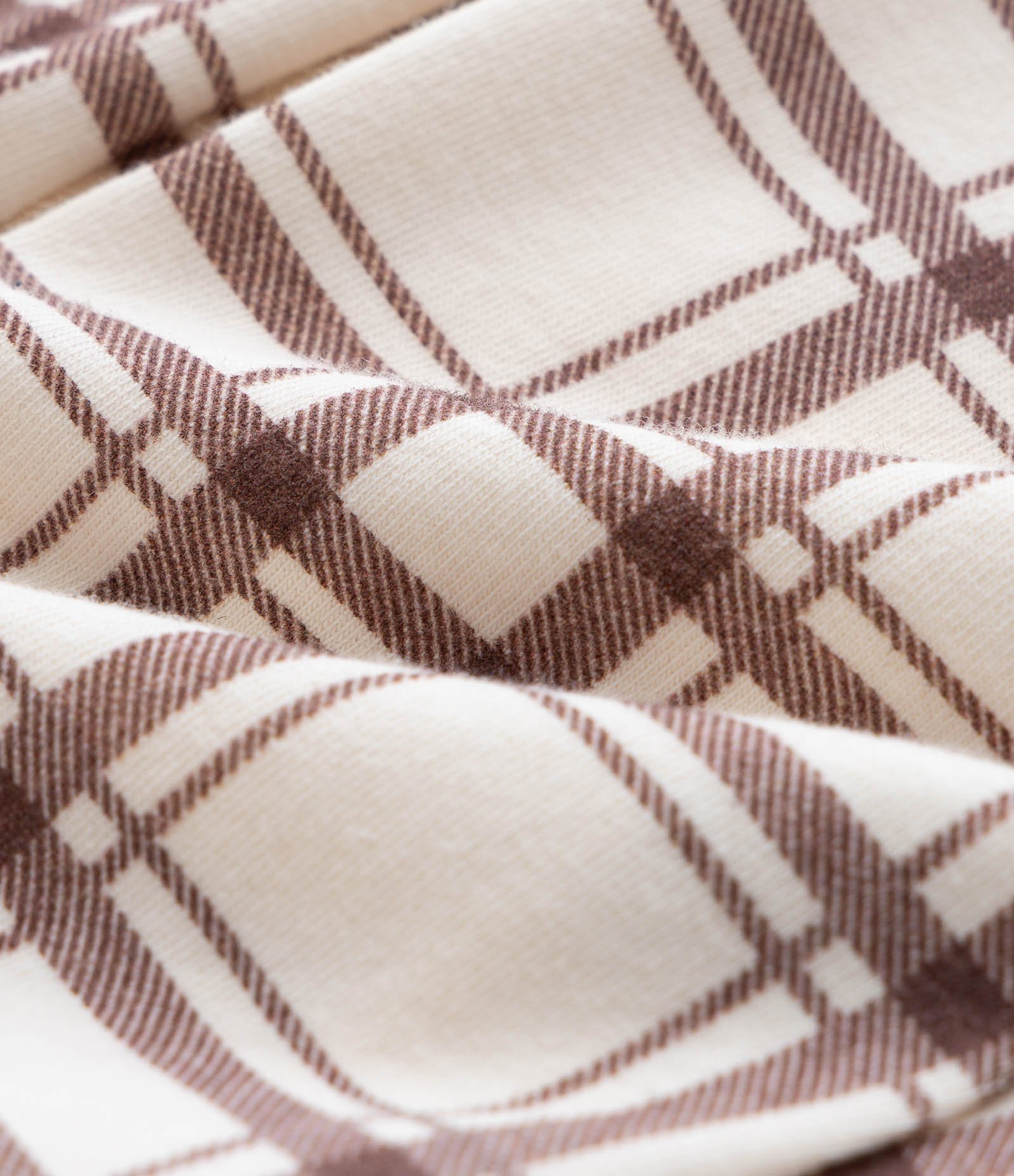 Short Saia Infantil Xadrez com Pregas - Tam 5 a 14 Anos Bege/Marrom 4