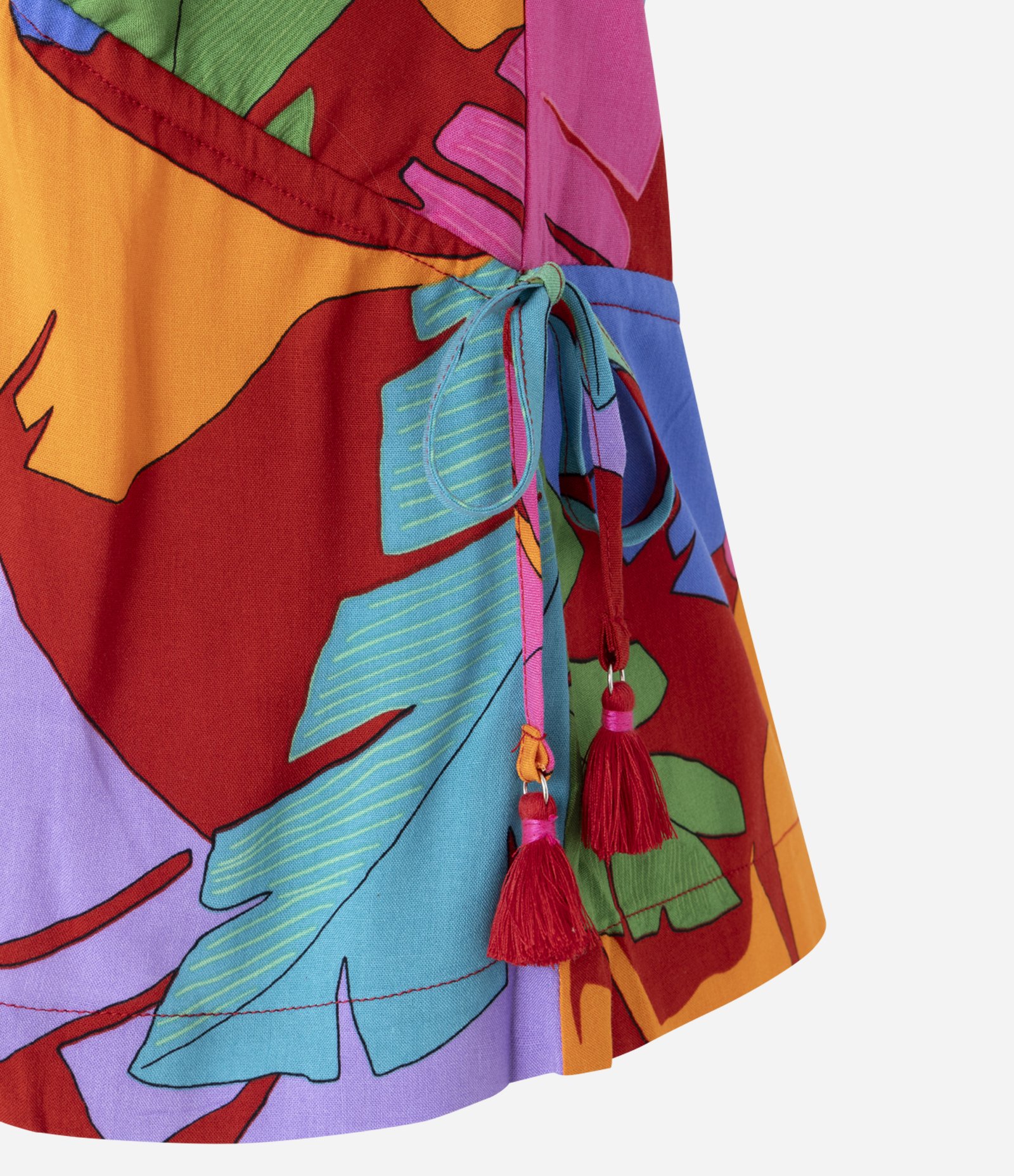 Blusa com Estampa de Folhagem e Puxadinho Lateral Multicores 7