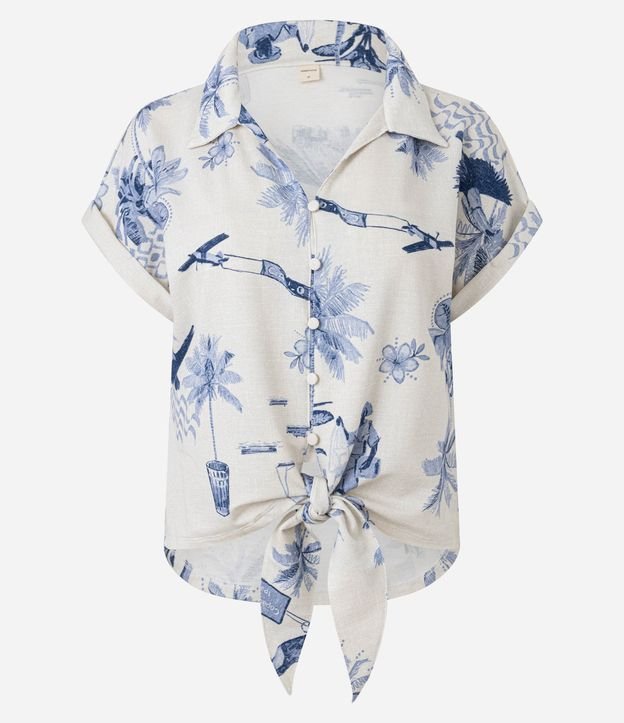 Cor: Azul/Off White | Tamanho: PP