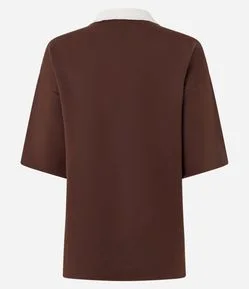 Camiseta em Tricô com Estampa Malibu Floral