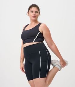 Bermuda Ciclista Firme com Tecnologia Dry e 2 Bolsos Curve e Plus Size
