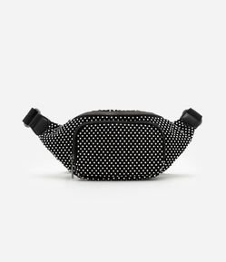 Bolsa Pochete Pequena com Strass e Bolso Frontal