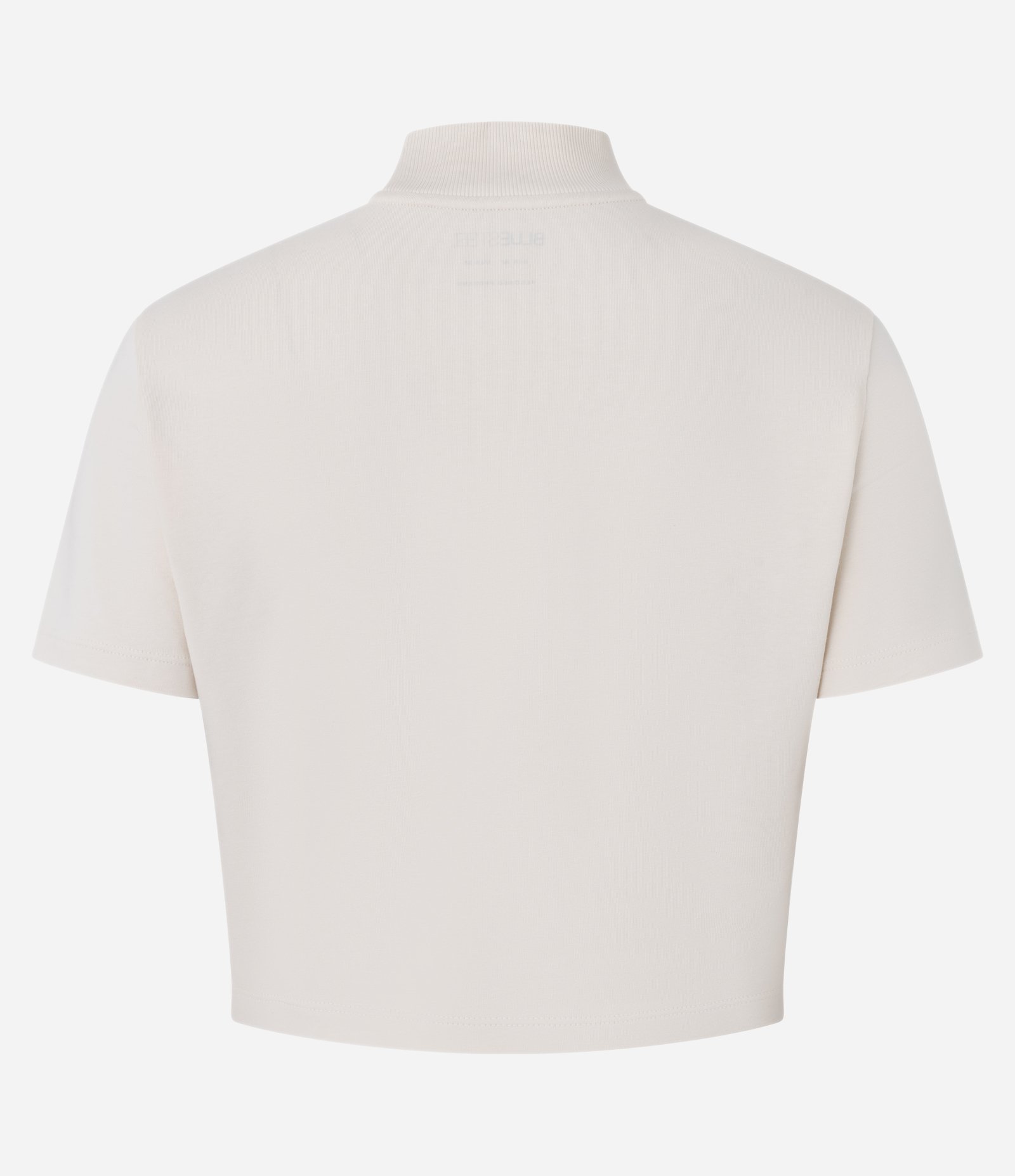 Blusa T-Shirt Cropped em Algodão Peruano com Gola Altinha Branco 5