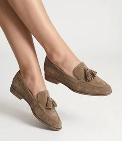 Sapato Mocassim em Couro com Franja