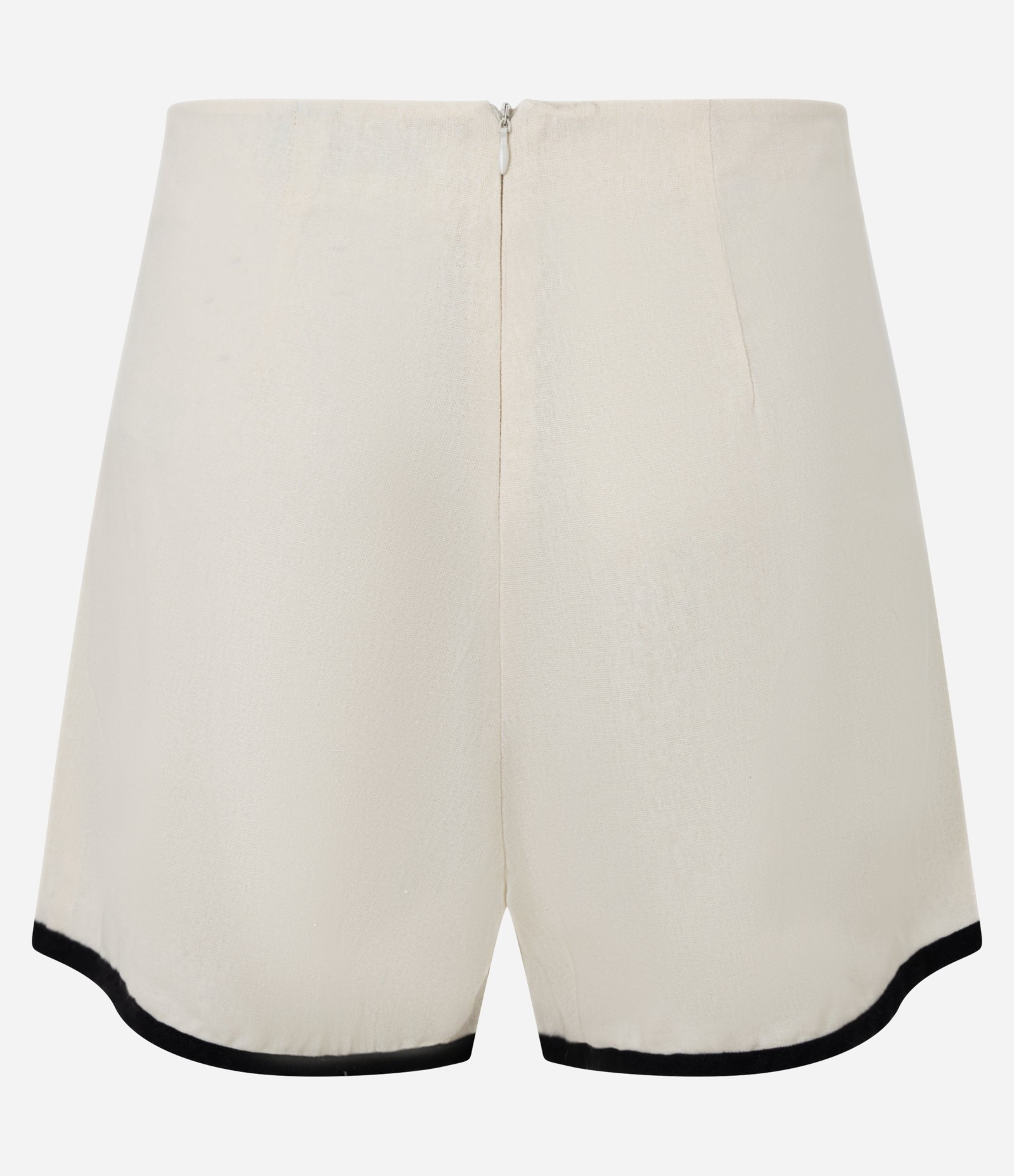 Short Saia em Viscolinho com Estampa Tropical Bege 6