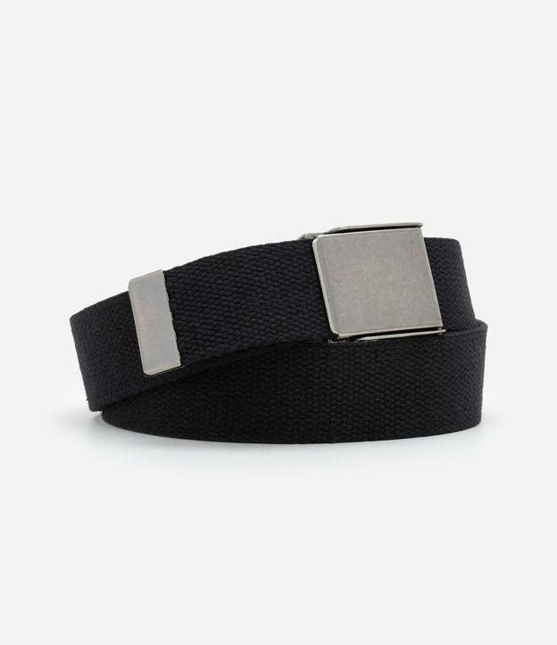 Cinto em Lona de Algodão com Fivela Jacaré