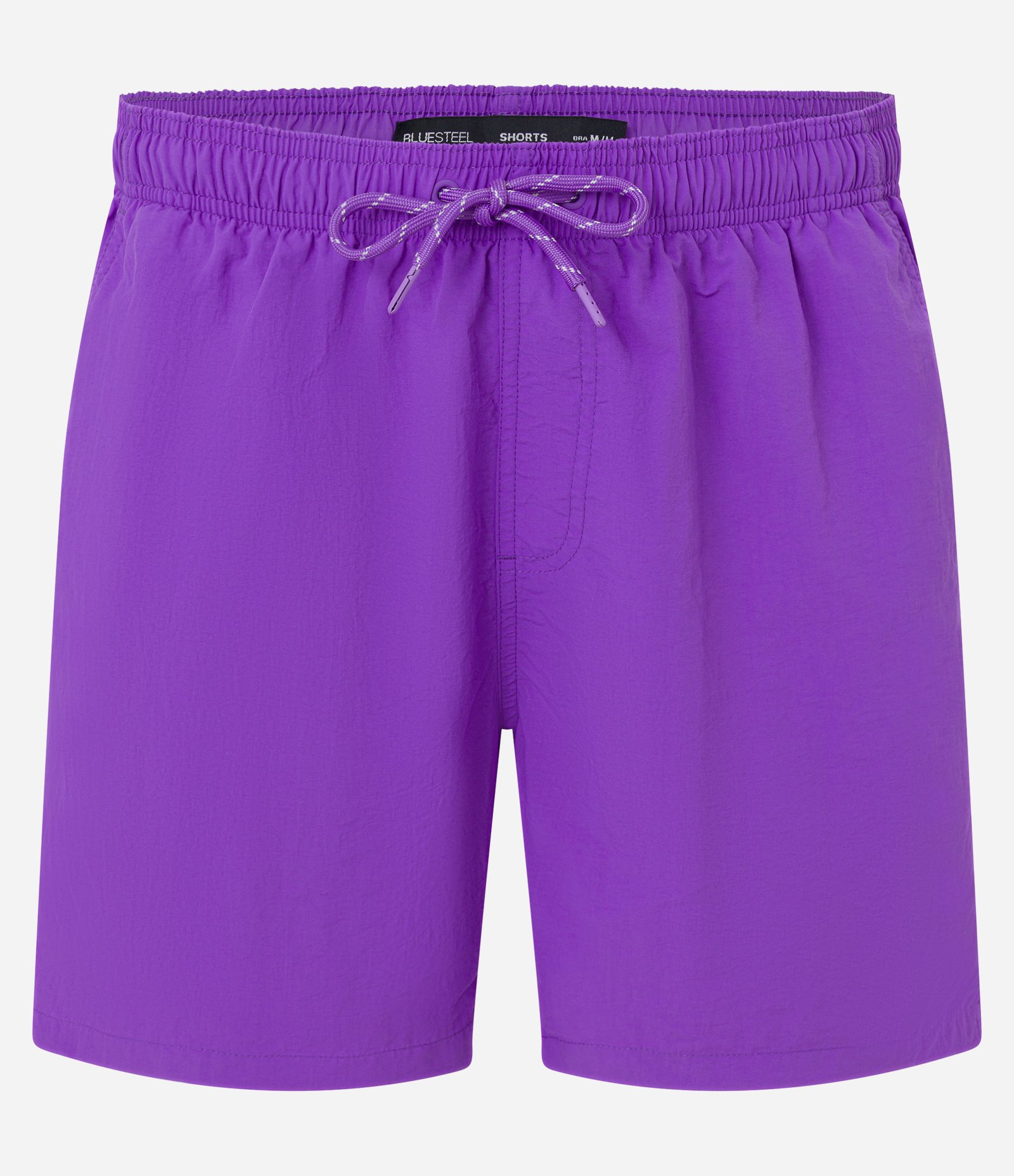 Bermuda de Banho Básica em Microfibra com Cós Elástico e Cordão Roxo 8