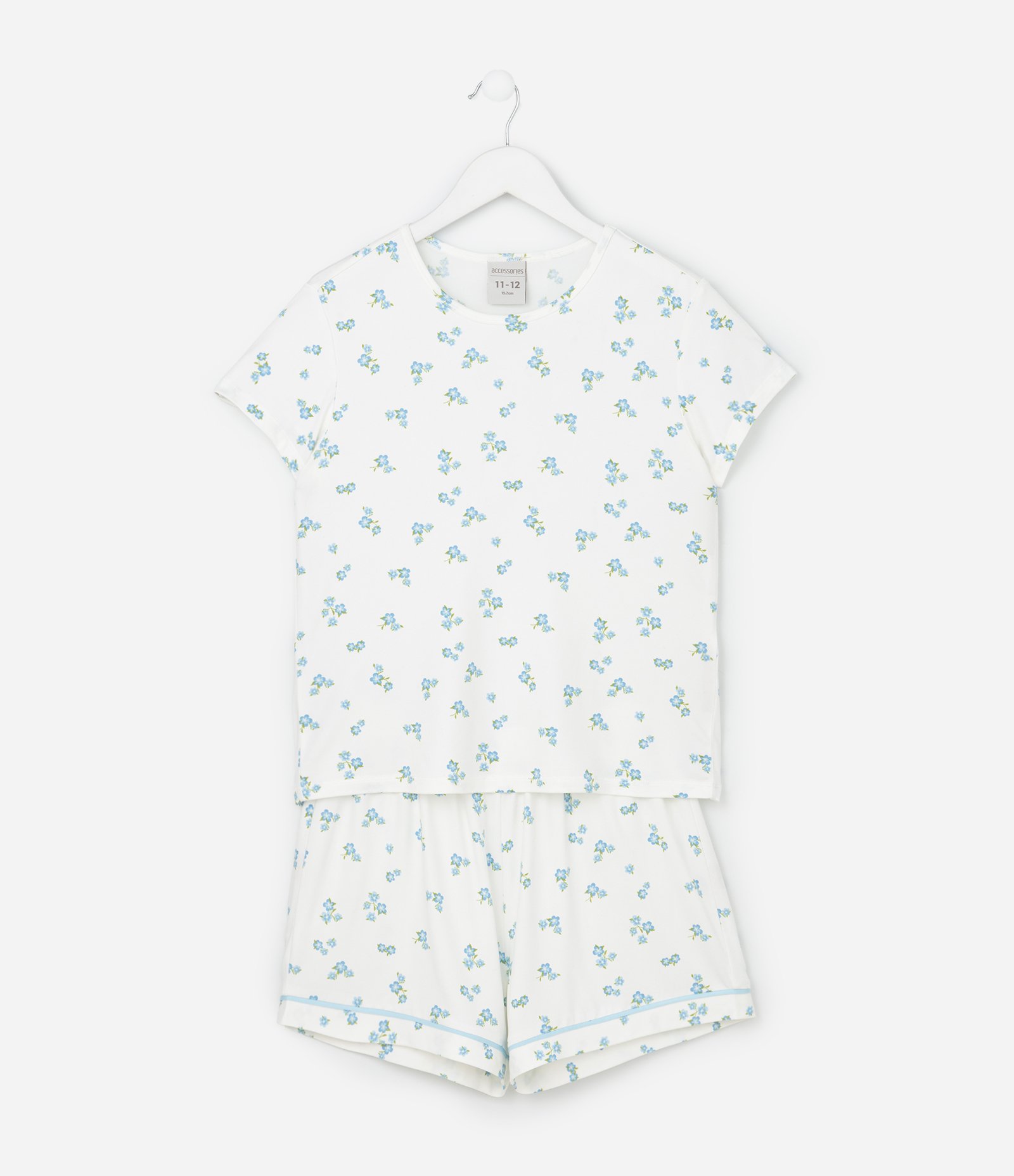 Pijama Infantil Curto Peach Touch com Estampa Floral- Tam 5 ao 14 Branco 1