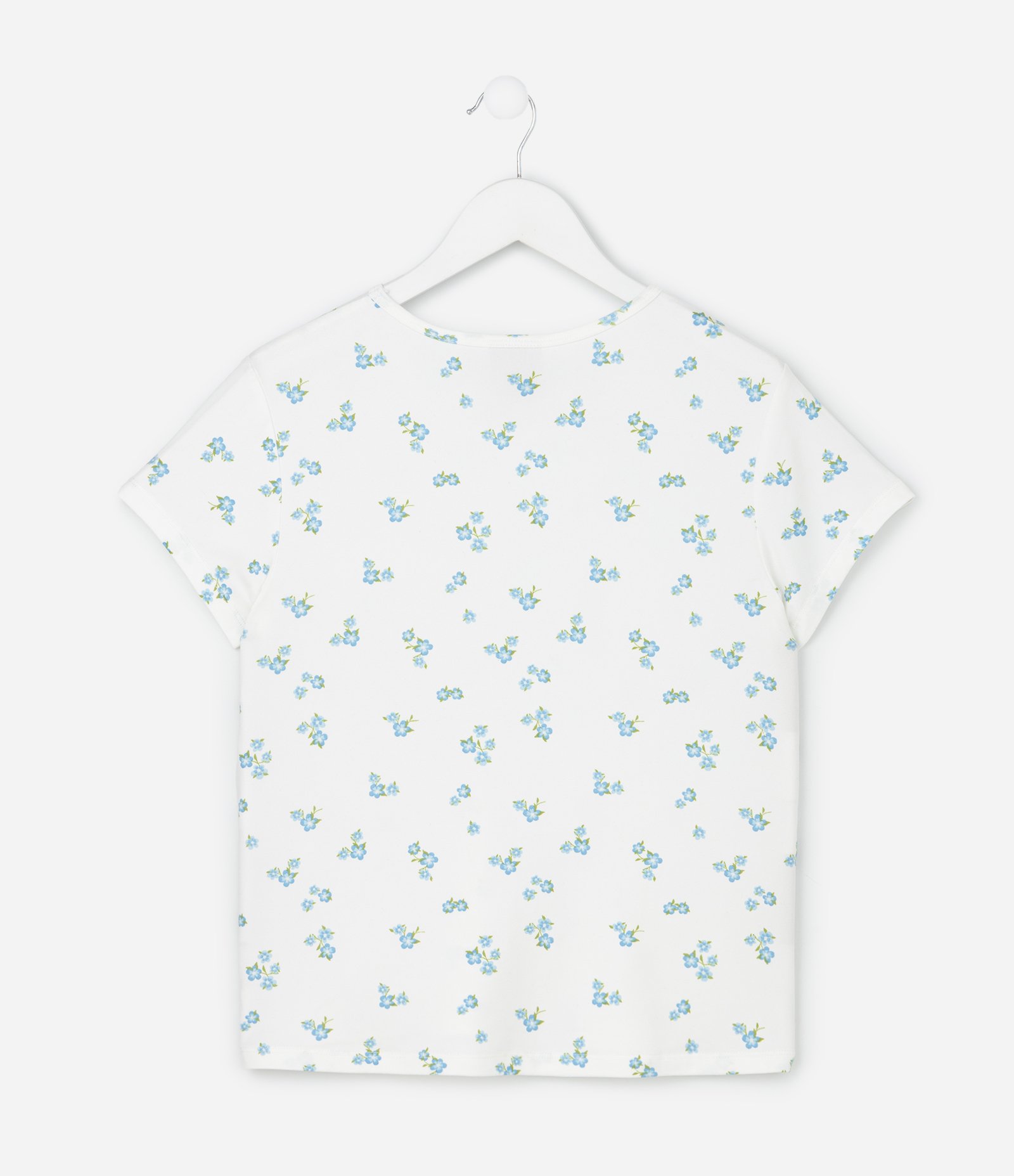 Pijama Infantil Curto Peach Touch com Estampa Floral- Tam 5 ao 14 Branco 3