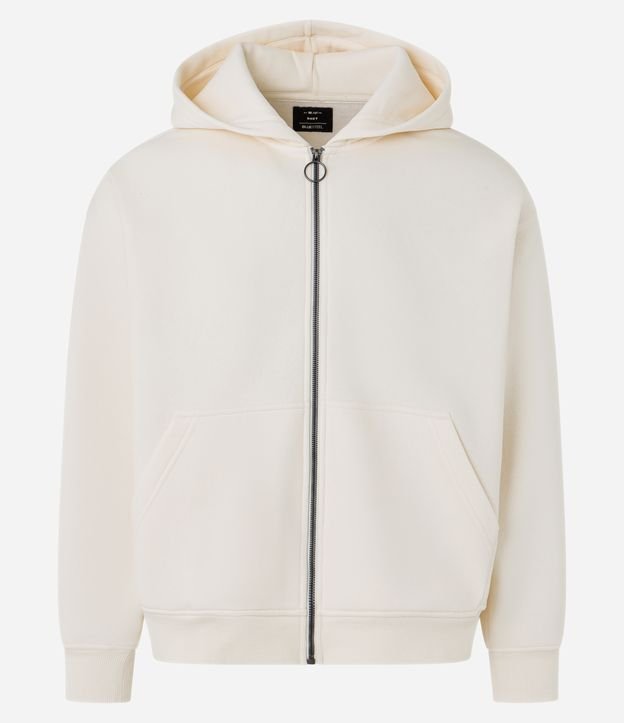 Casaco Boxy em Moletom com Felpa Liso