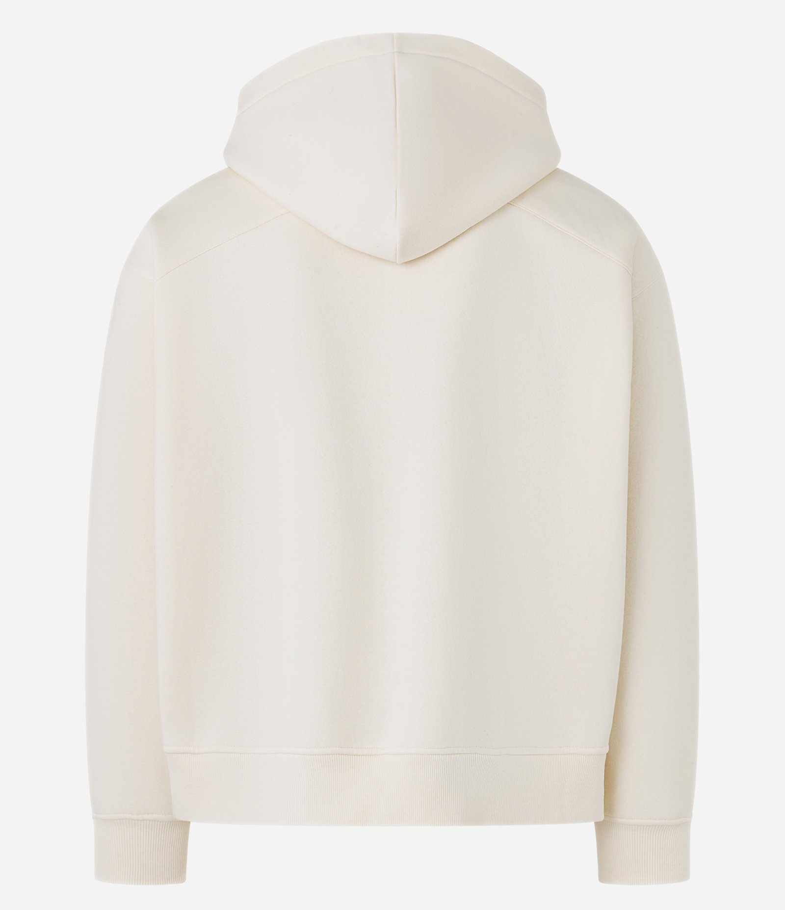 Casaco Boxy em Moletom com Felpa Liso Bege 2