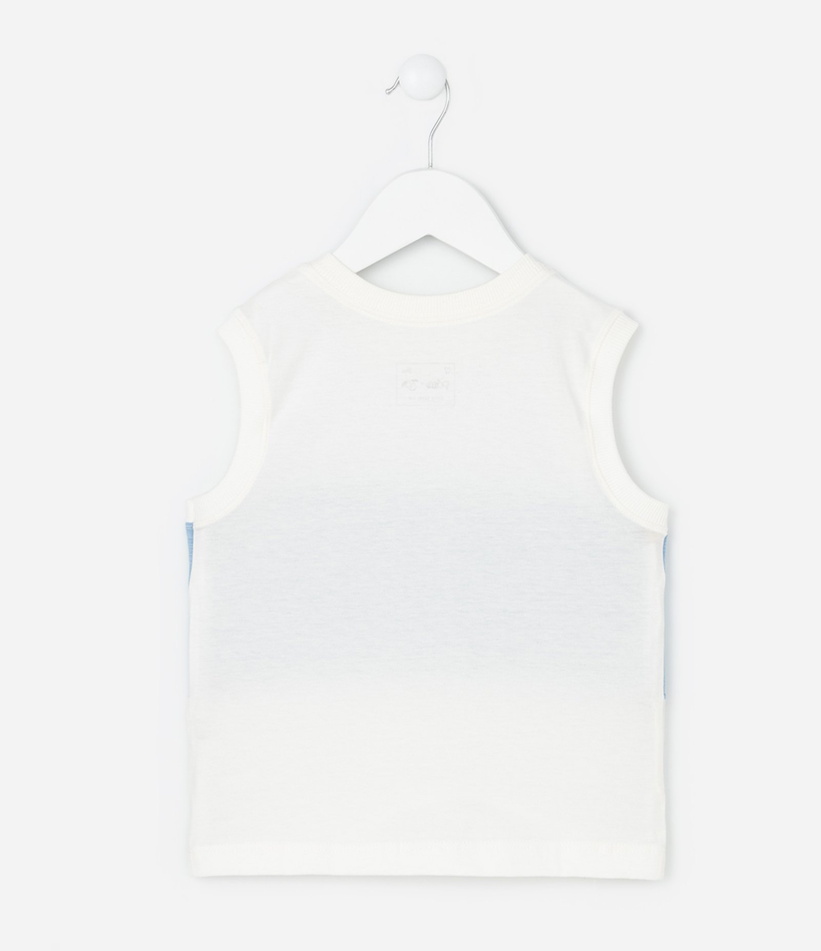 Regata Infantil com Bolsinho e Estampa Listras - Tam 1 a 6 Anos Azul/Branco 2