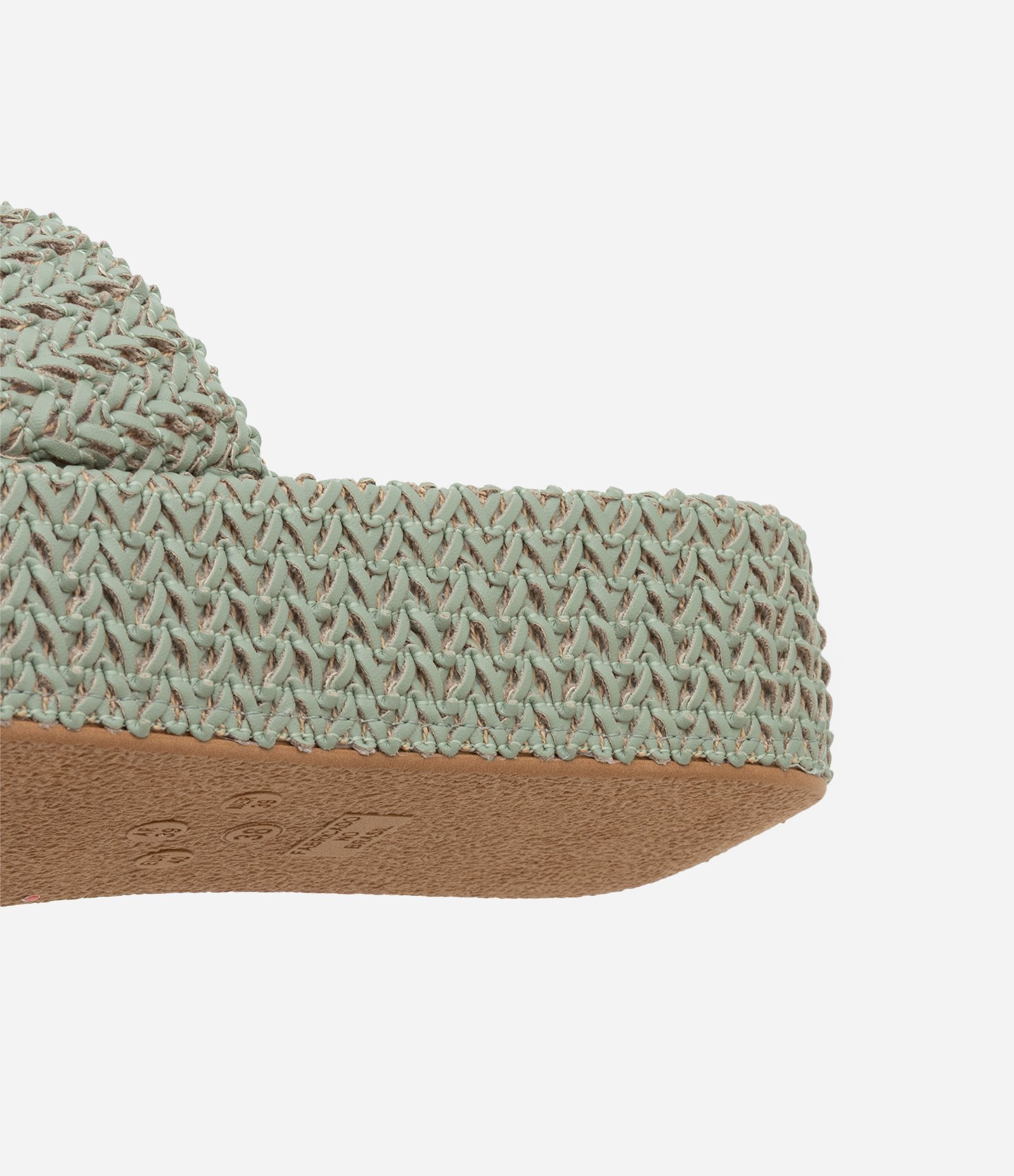 Sandália Flatform com Tressê Verde 4