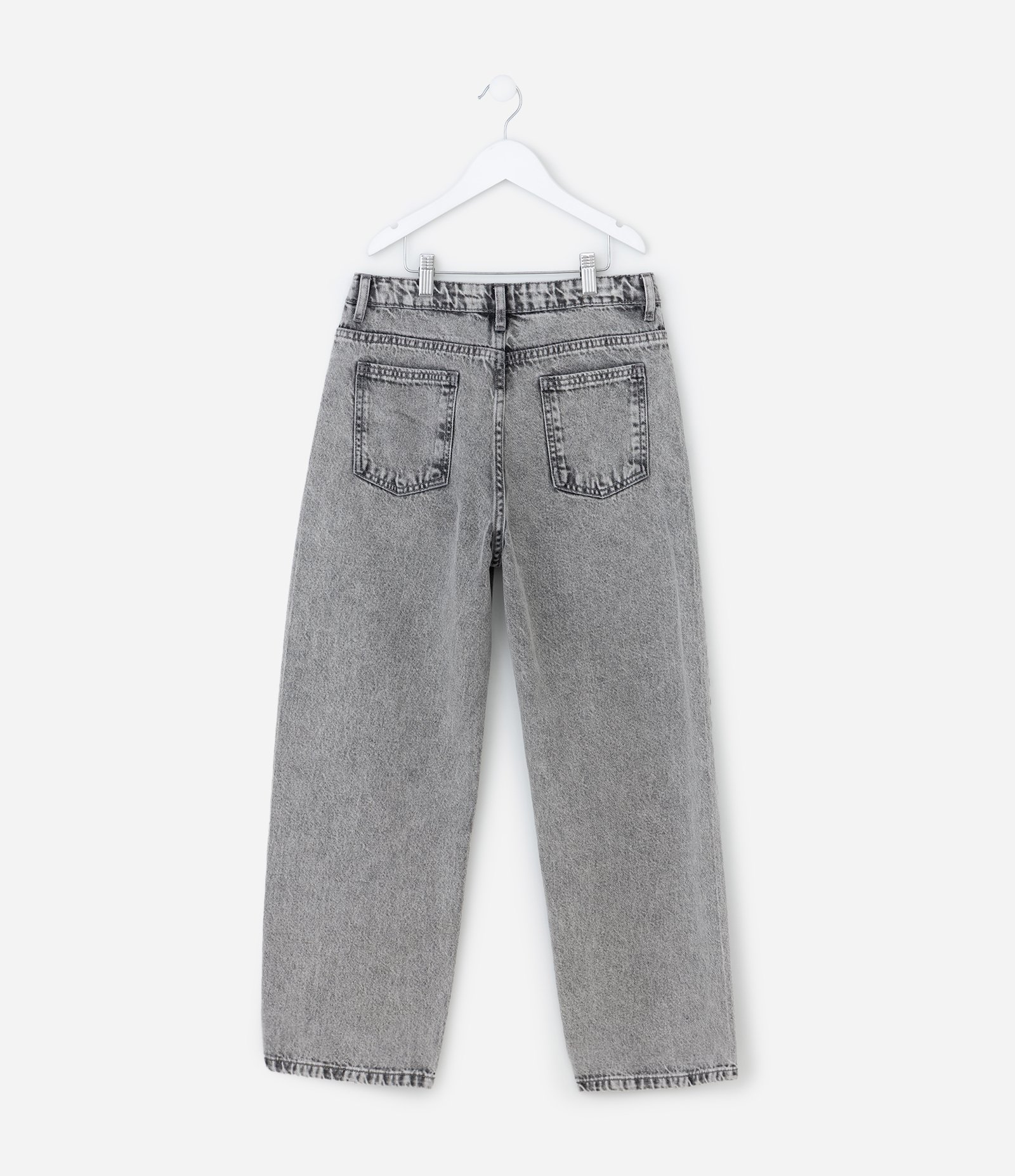 Calça Baggy Infantil em Jeans - Tam 5 a 14 Anos Cinza 2