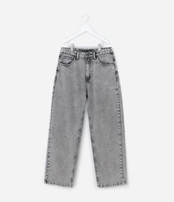 Calça Baggy Infantil em Jeans - Tam 5 a 14 Anos