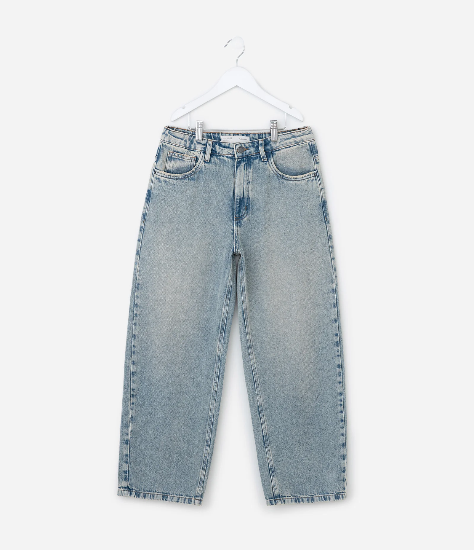 Calça Baggy Infantil em Jeans - Tam 5 a 14 Anos Azul 1
