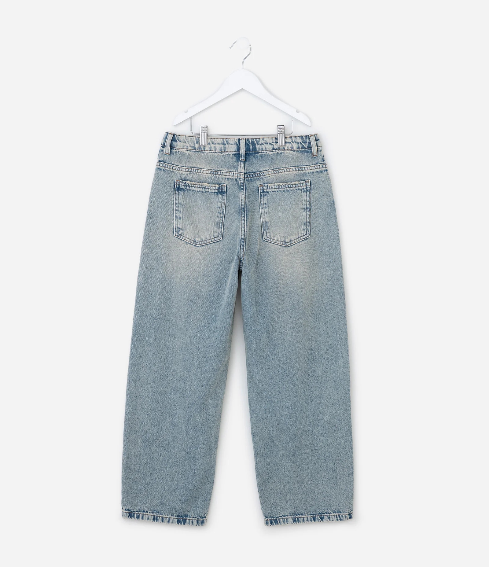 Calça Baggy Infantil em Jeans - Tam 5 a 14 Anos Azul 2