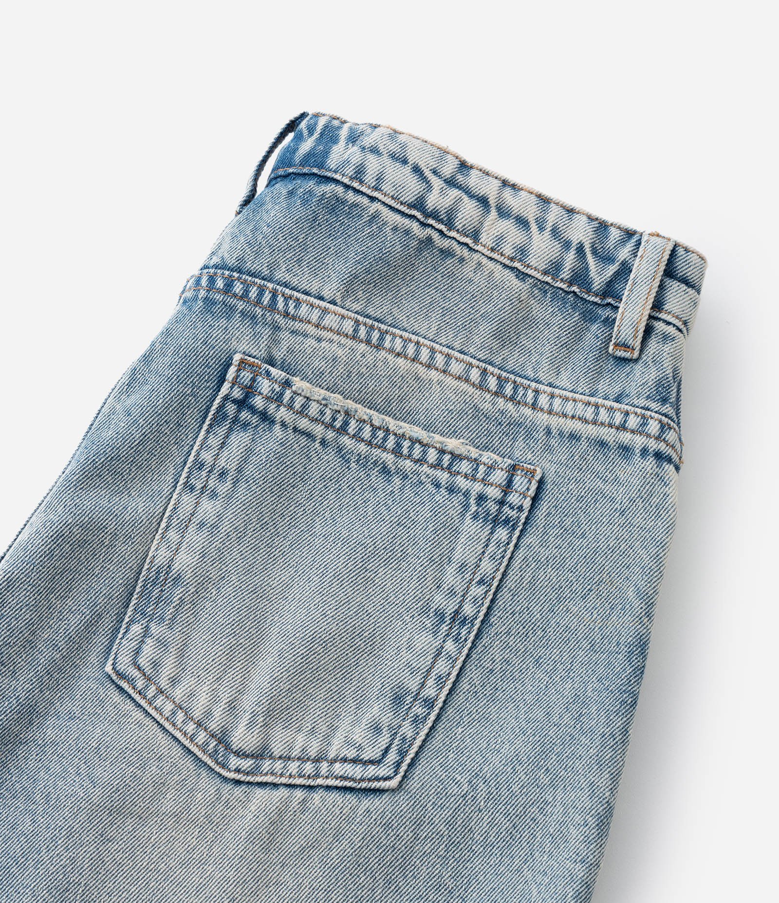 Calça Baggy Infantil em Jeans - Tam 5 a 14 Anos Azul 6