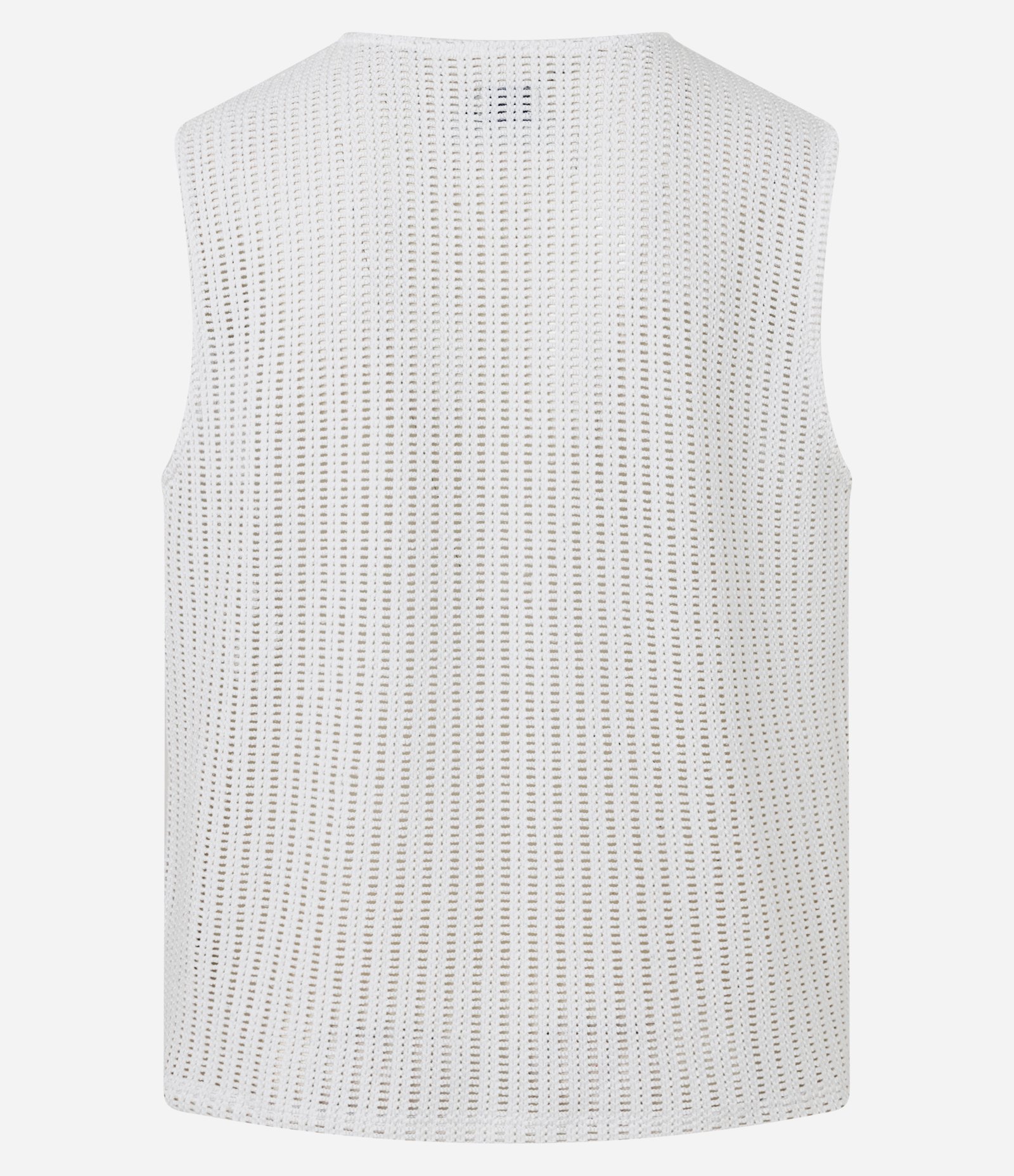 Regata Regular em Algodão com Textura Rendada Branco 3