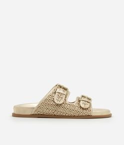 Sandália Rasteira Sport e Tiras largas com Fivelas