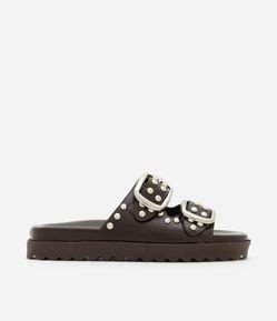 Sandália Rasteira Flatform Sport com Fivelas e Multi Esferas