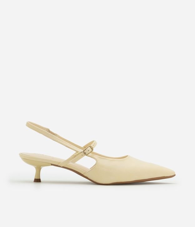 Sapato Scarpin Slingback com Tiras e Fivela