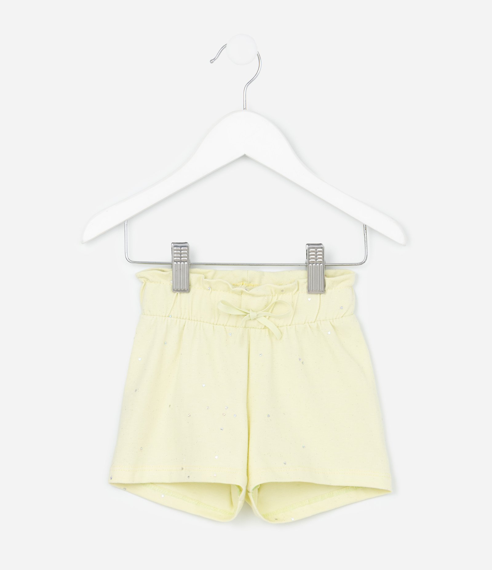 Short Clochard Infantil em Algodão com Brilhinhos - Tam 1 a 5 anos Amarelo 1