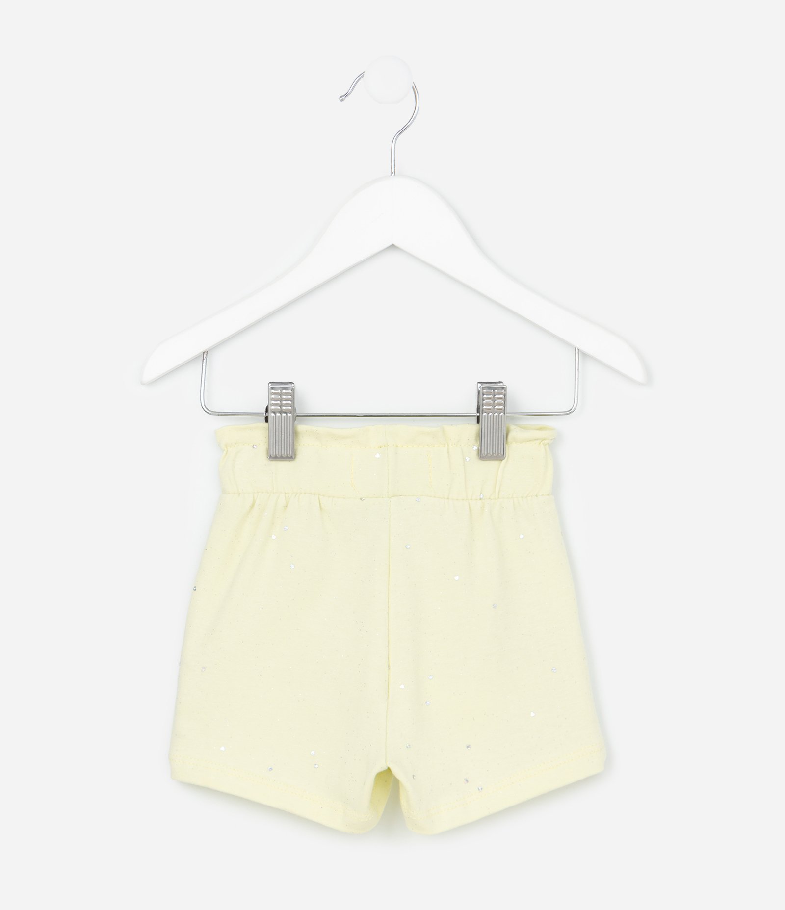 Short Clochard Infantil em Algodão com Brilhinhos - Tam 1 a 5 anos Amarelo 2