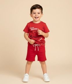 Bermuda Infantil com Textura Waffle - Tam 1 a 6 Anos