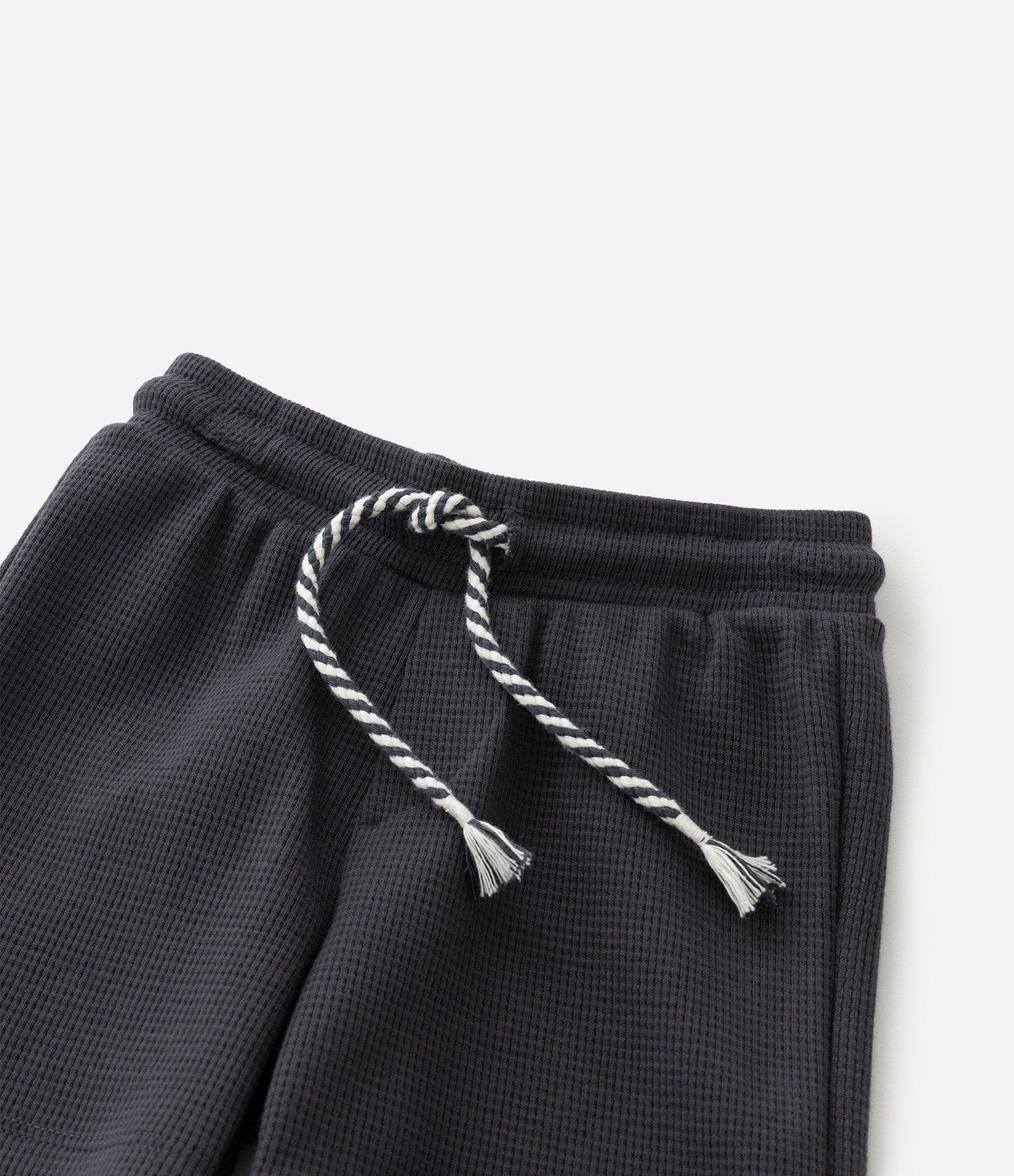 Bermuda Infantil com Textura Waffle - Tam 1 a 6 Anos Cinza Escuro 6
