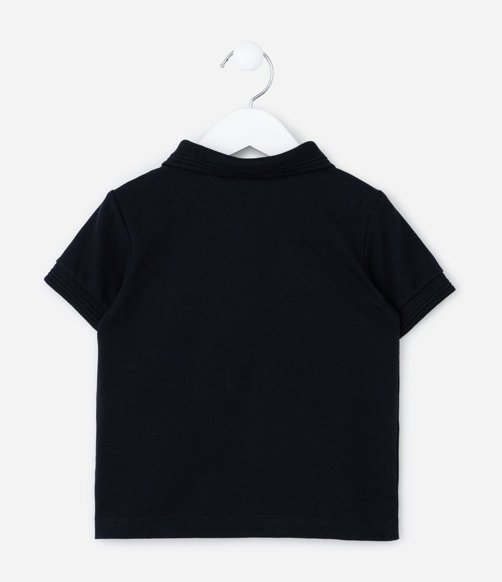 Camiseta Polo Infantil com Bordado - Tam 1 a 5 Anos Preto 3