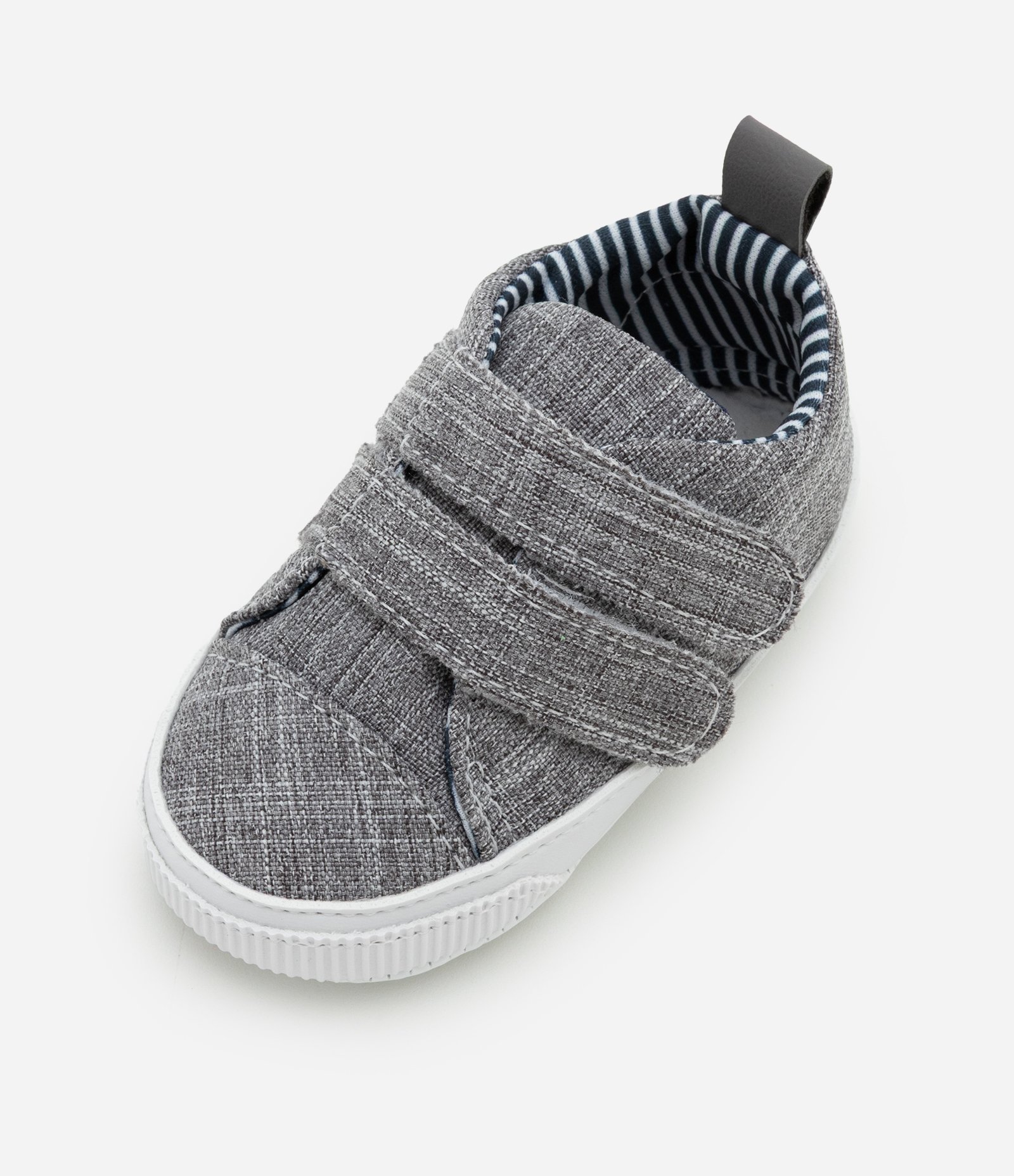 Tênis Infantil com Velcro - Tam 0 a 18 meses Cinza 5