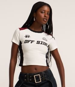 Camiseta New T-Shirt em Algodão com Lettering Off Side