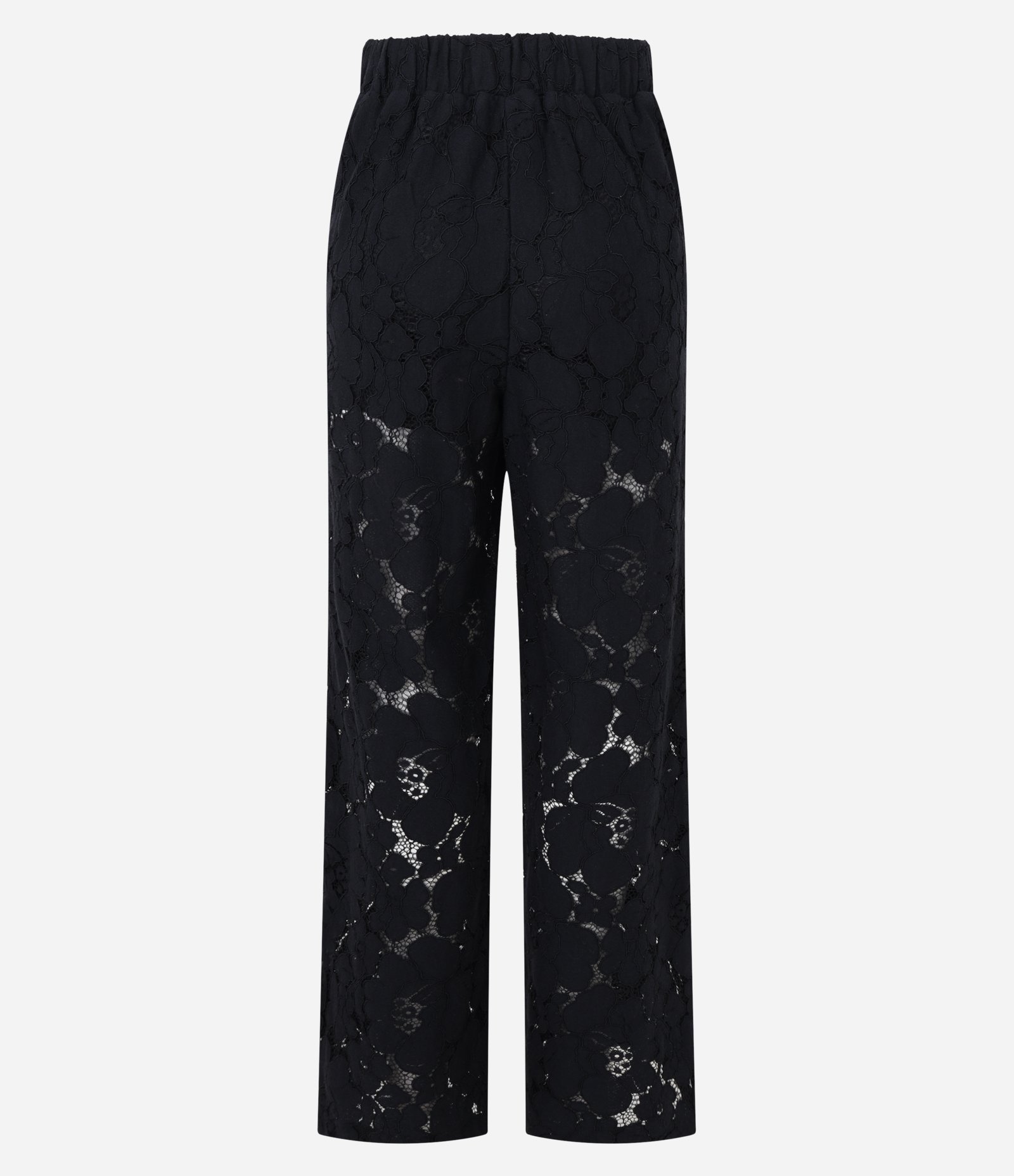 Calça Reta em Renda Floral com Forro Preto 8