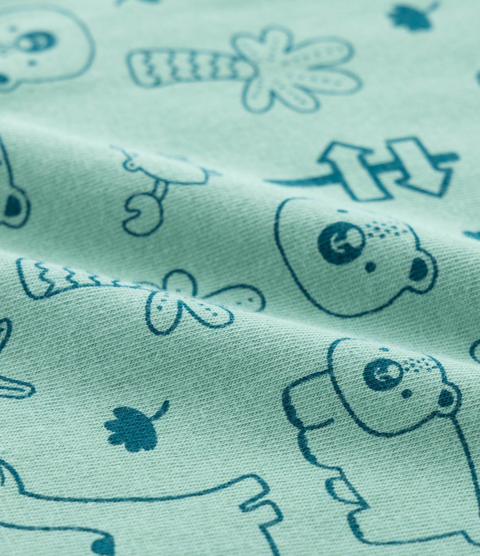 Body Infantil com Estampa de Urso e Dino - Tam 0 a 18 Meses Verde 3