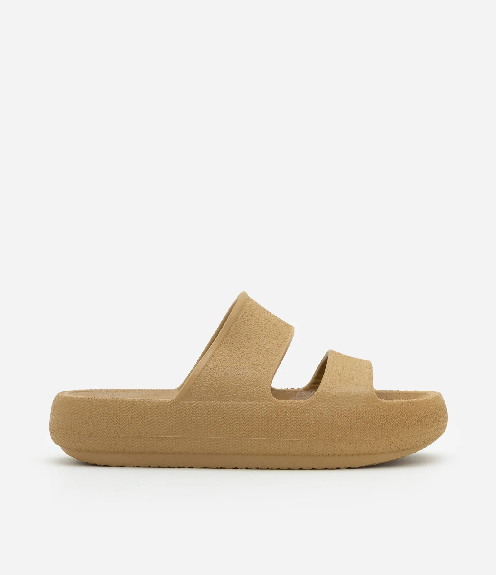 Chinelo Slide Nuvem em PU Marrom 1