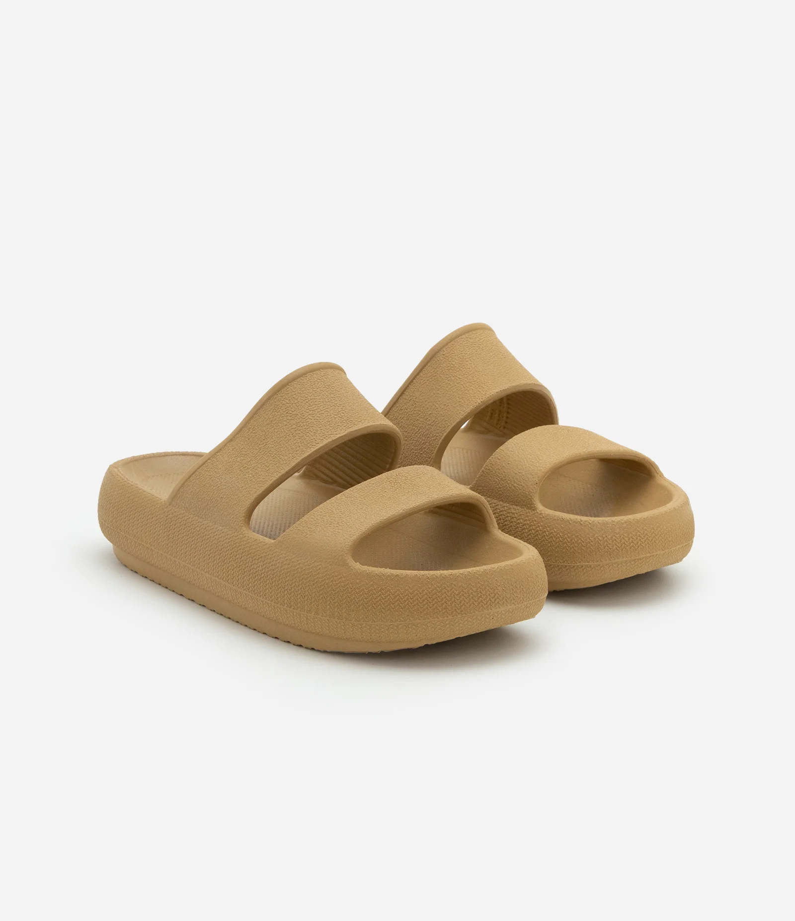 Chinelo Slide Nuvem em PU Marrom 2