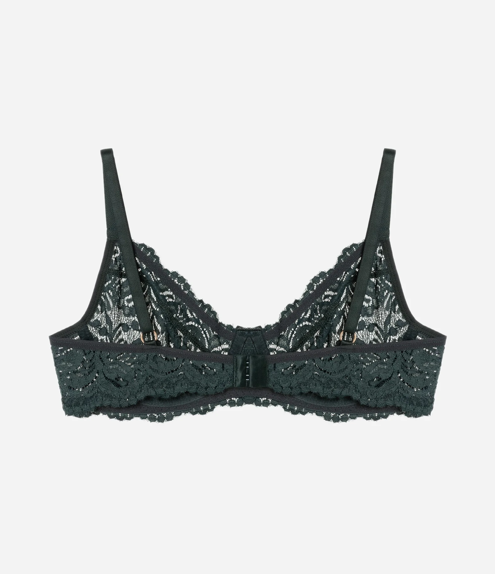 Sutiã Meia Taça sem Bojo em Renda Floral Verde 2